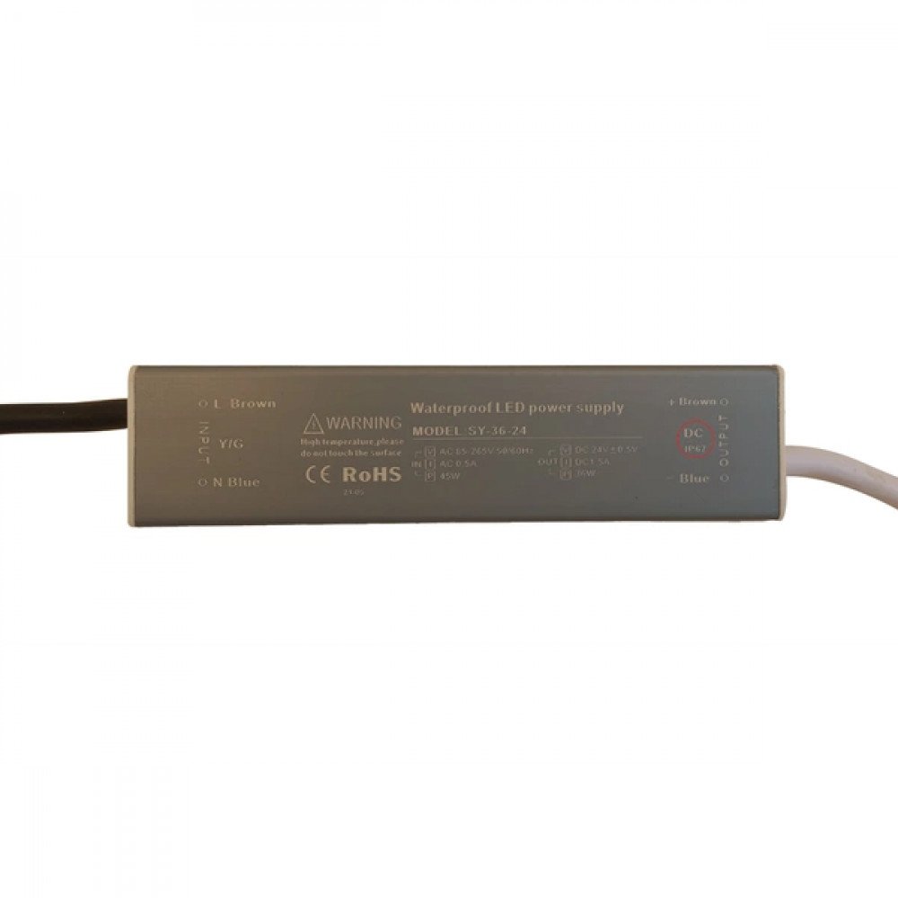 Driver Aut Slim 24v 36w 1.5A IP67 (Ws)