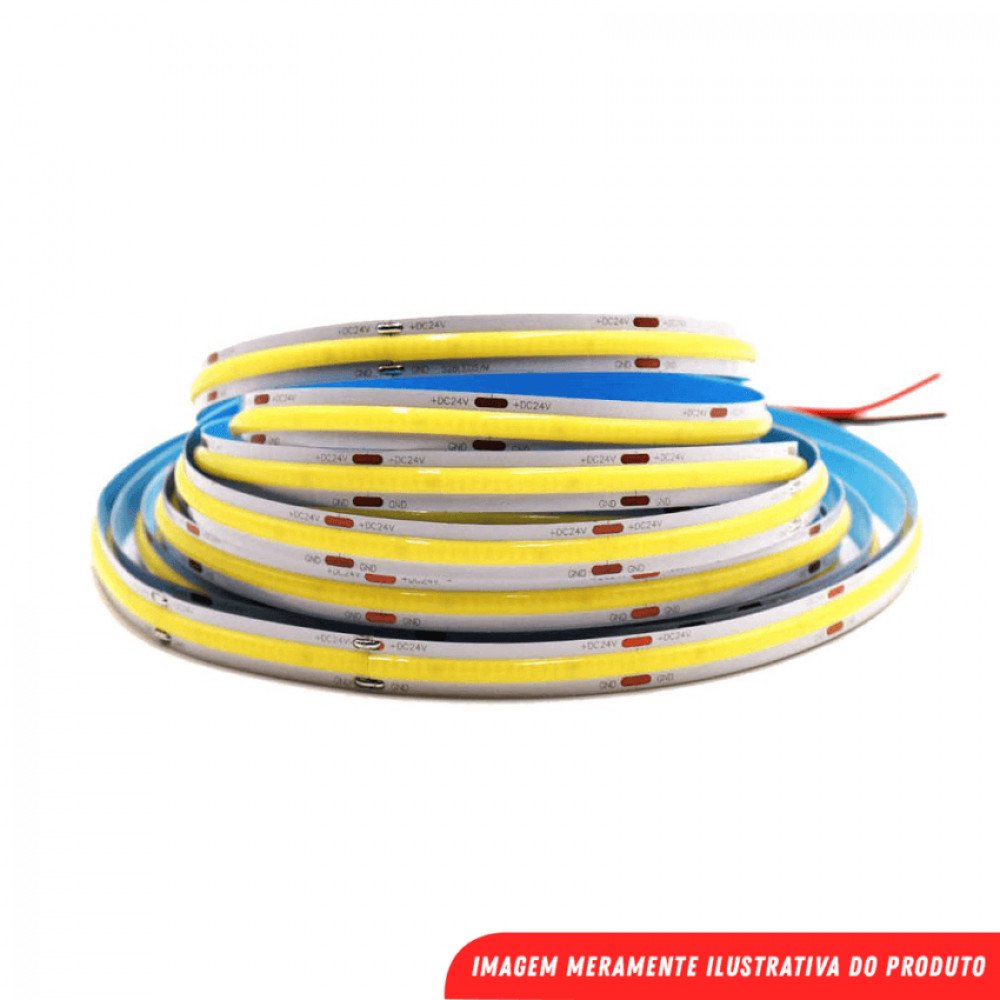 Fita Led 120L 24v ip20 10w 8mm 2700k 8631Lu Rolo 10mt (Ow)
