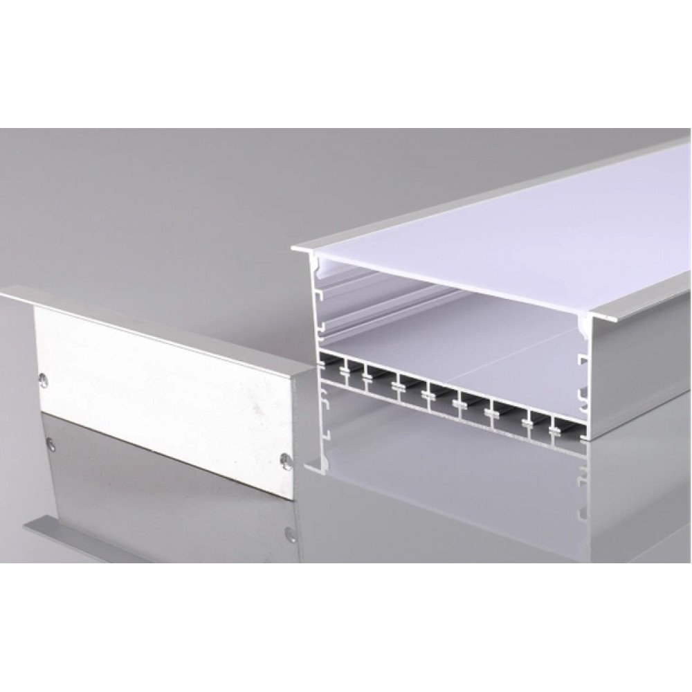 Perfil AL 12035 Embutir Branco 4 m