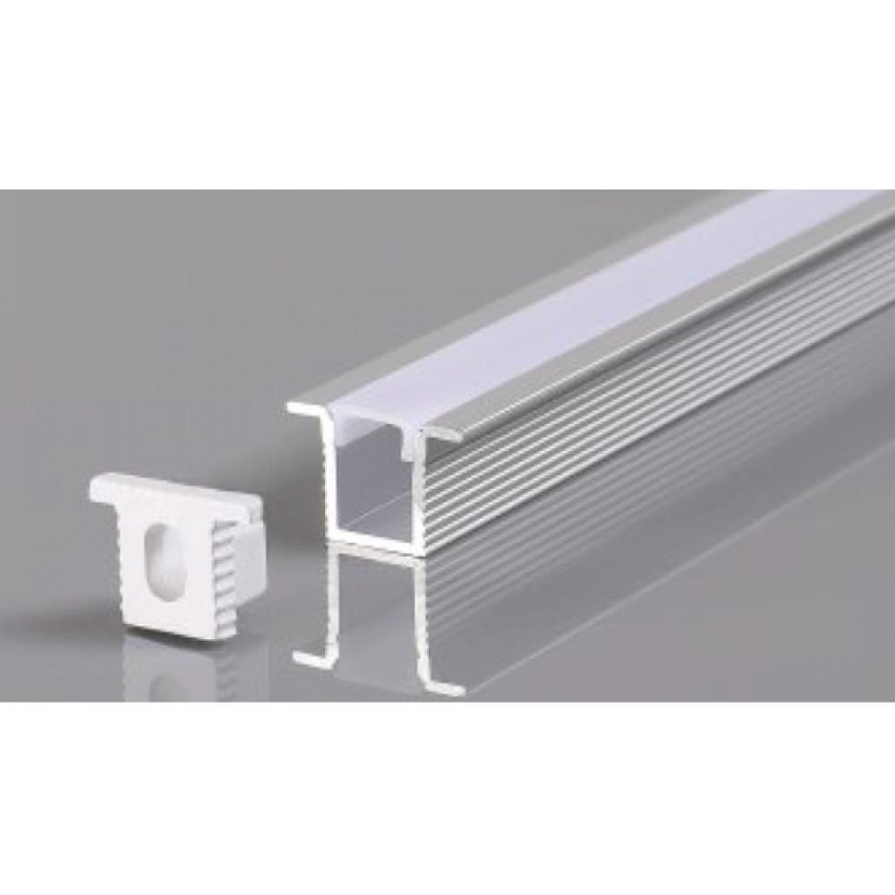 Perfil AL 1209 Embutir Branco 3 m