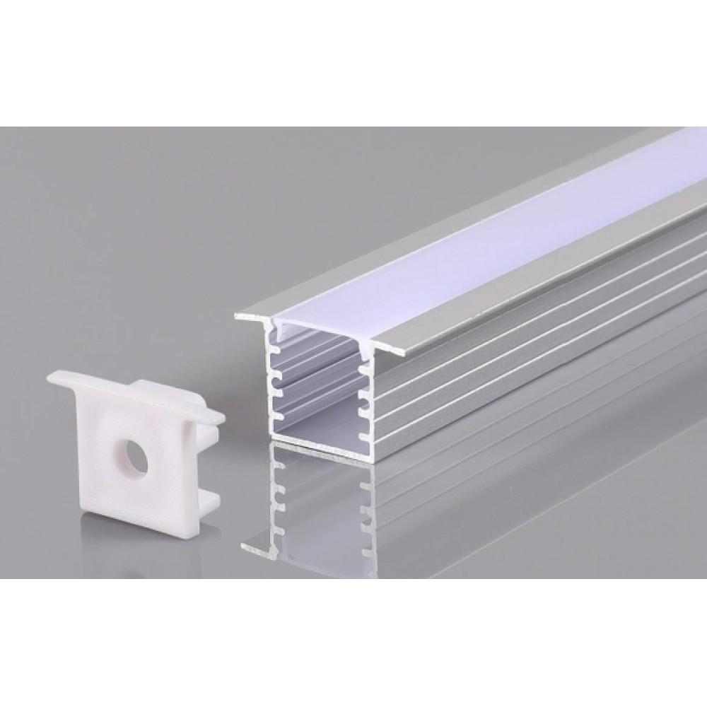 Perfil AL 2315 Embutir Branco 3 m