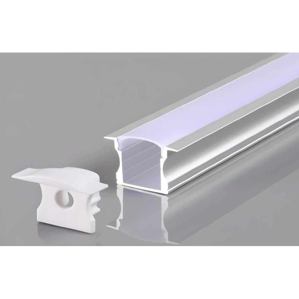 Perfil AL 2414 Embutir Branco 6 m
