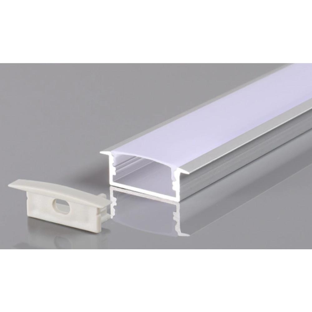 Perfil AL 3010 Embutir Branco 2 m
