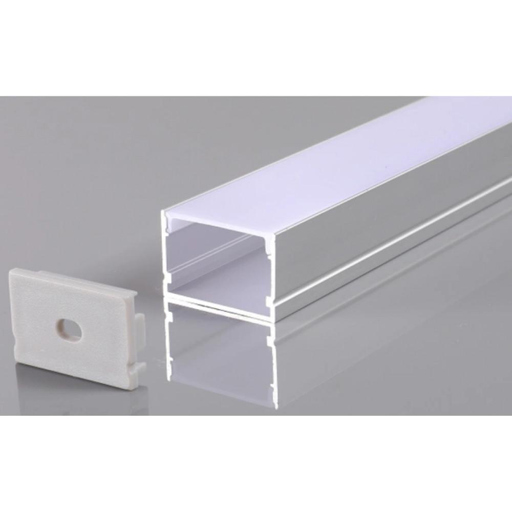 Perfil AL 4020 Sobrepor Branco - 3 Mt