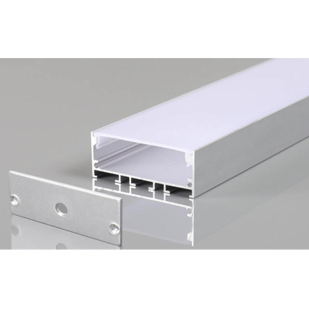 Perfil AL 5020 Sobrepor Branco - 6 Mt