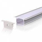 Perfil AL 4220 Embutir Branco 4 m