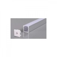 % Perfil 1515 Sobrepor Preto 2m Difusor BR (Sp) - 34592