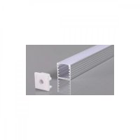% Perfil 1515 Sobrepor Branco 6m Difusor BR (Sp)-34646