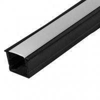 Perfil AL 3315 Embutir Preto 4 m